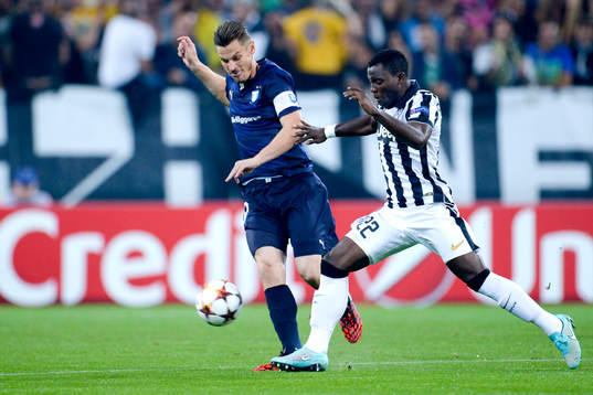 s Markus Rosenberg och Juventus Kwadwo Asamoah
