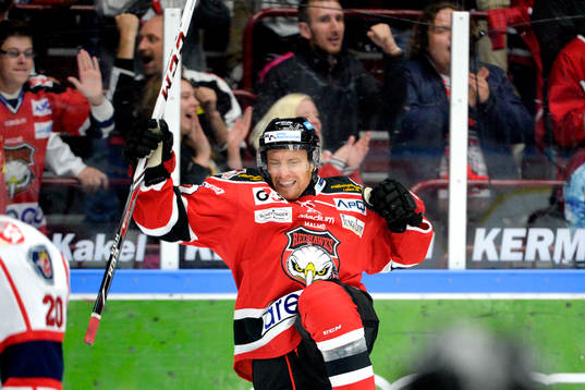 Malmö Redhawks Jens Jakobs jublar