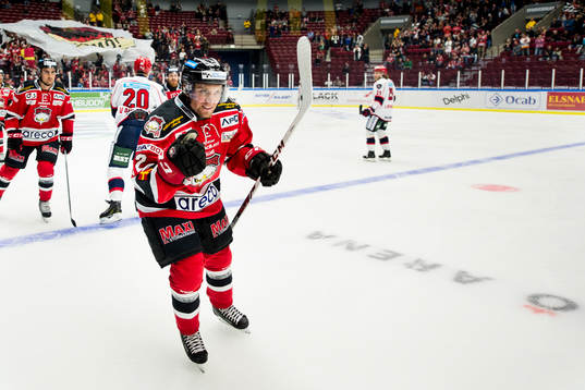 Malmö Redhawks Jens Jakobs jublar
