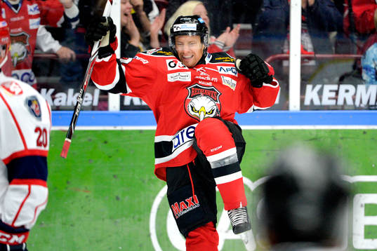 Malmö Redhawks Jens Jakobs jublar