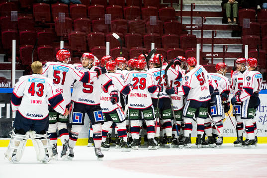 Södertäljes spelare jublar
