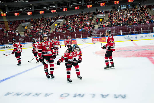 Malmö Redhawks spelare deppar