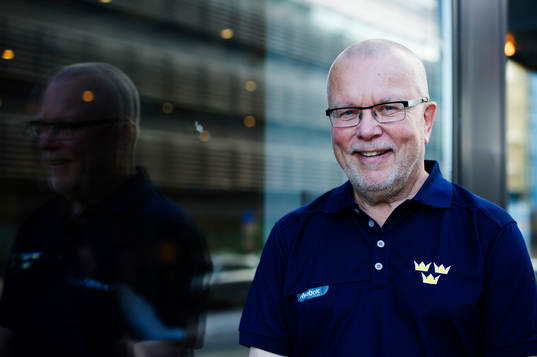 Svenska damlandslaget i ishockeys tränare Leif Boork