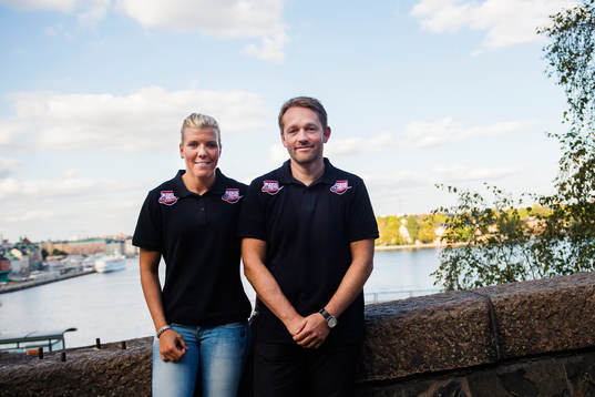 s Helene Martinsen och tränare Stefan af Bjuhr