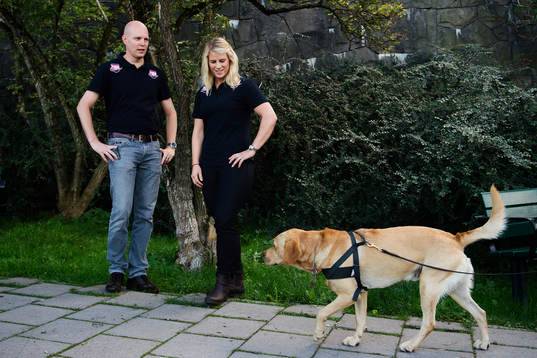 Linköpings tränare Peter Frantz och Jenni Asserholt