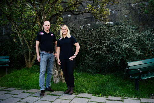 Linköpings tränare Peter Frantz och Jenni Asserholt