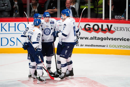 Leksands spelare jublar