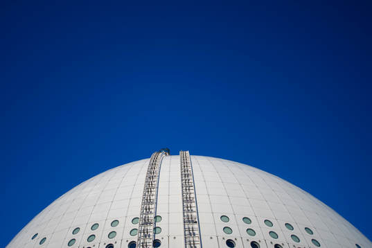 Globen innan ishockeymatchen i SHL mellan Djurgården och