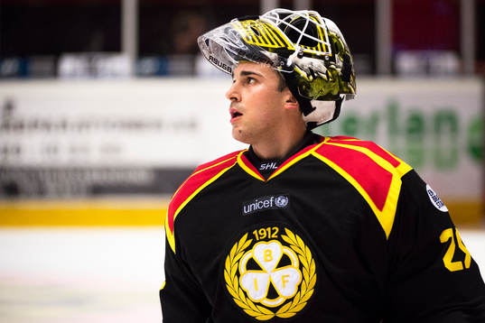 Brynäs målvakt Bernhard Starkbaum deppar