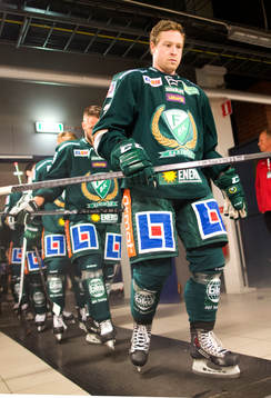 Färjestads Martin Röymark i spelargången innan