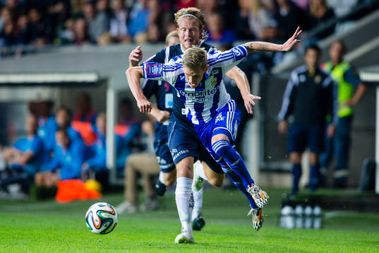 IFK Göteborgs Sören Rieks mot Gefles Jesper Florèn
