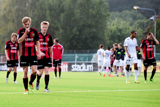 Brommapojkarnas Carl Starfelt och Gustav Sandberg Magnusson