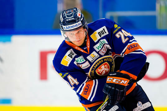 Växjös Jani Lajunen innan ishockeymatchen i SHL mellan