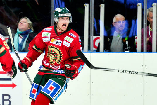 Frölundas Oliver Bohm jublar