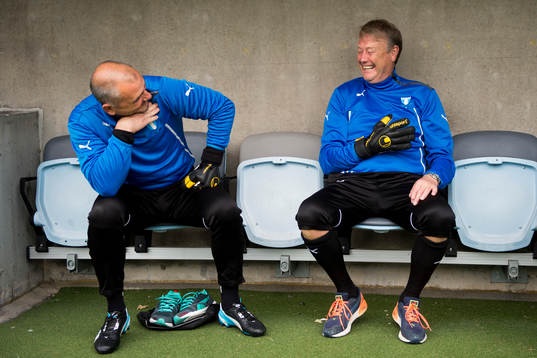 Malmö FFs målvaktstränare Jonnie Fedel och tränare Åge