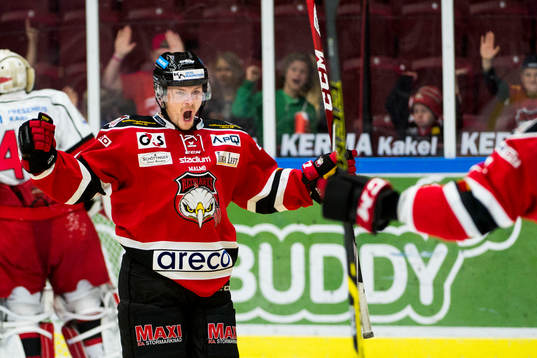 Malmö Redhawks Nicklas Jadeland jublar