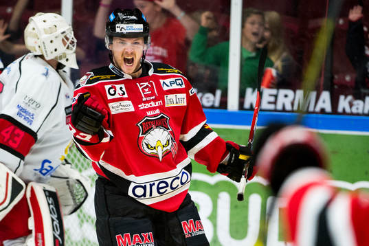 Malmö Redhawks Nicklas Jadeland jublar