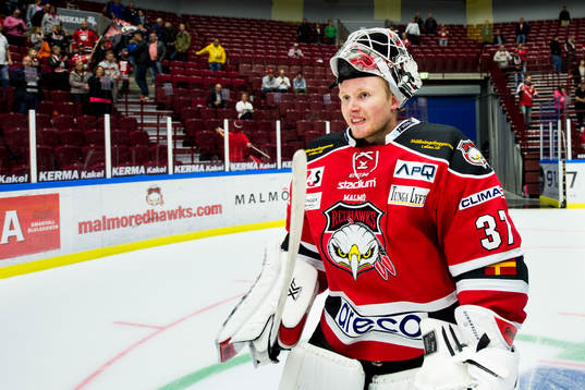 Malmö Redhawks målvakt Jonas Gunnarsson