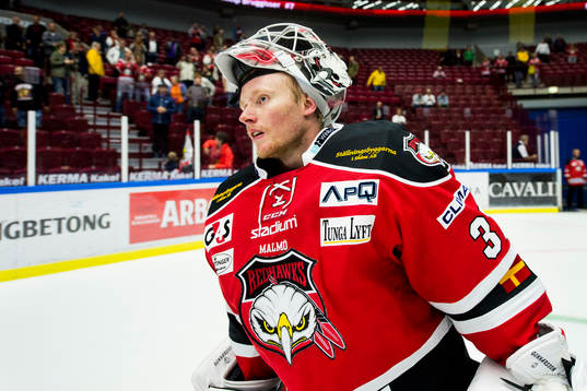 Malmö Redhawks målvakt Jonas Gunnarsson