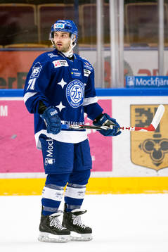 Leksands Chris Connolly på uppvärmningen före