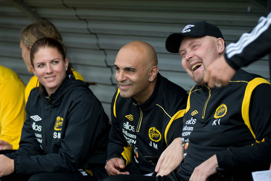 Elfsborgs tränare Jan Mian och cancer sjuka Klas Ingesson