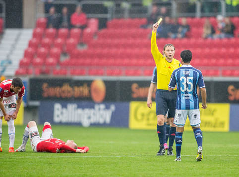 Domare Markus Strömbergsson ger Djurgårdens Christian
