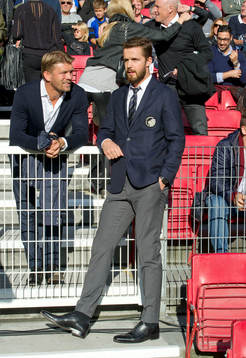 Marcus Allbäck, SWE and Per "Pelle" Nilsson, FCK