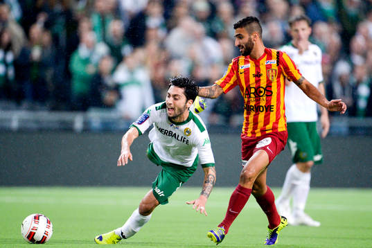 Hammarbys Nahir Besara och Syrianskas Charbel George