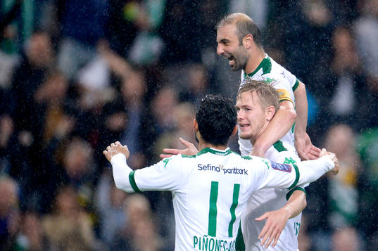 Hammarbys Pablo Pinones-Arce, Erik Israelsson och Kennedy