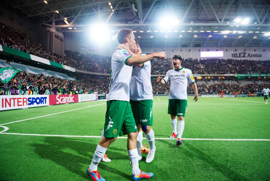 Hammarbyspelare jublar