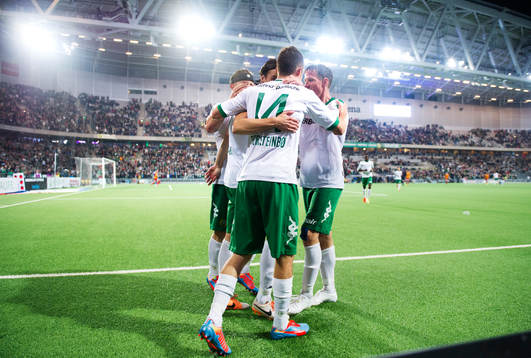Hammarbyspelare jublar