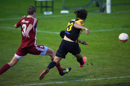 IFK Hässleholms Karim Al-Asi i matchen i division 3 mellan