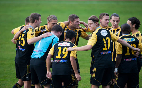 Samling före matchen i matchen i division 3 mellan Nybro