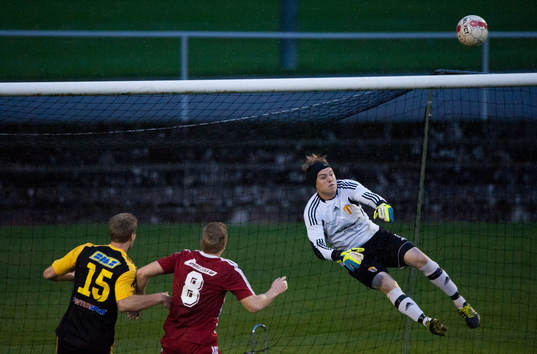 Nybros målvakt i matchen i division 3 mellan Nybro och IFK
