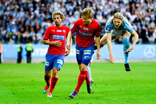 Malmö FFs Simon Kroon och Helsingborgs Christoffer