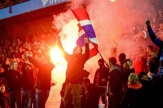 Bengaler i Helsingborgs delen av läktaren