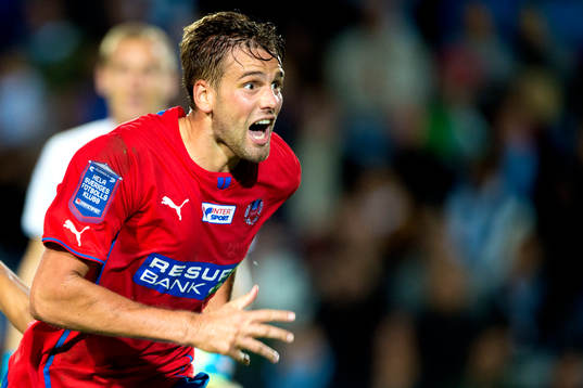 Helsingborgs Mikael Dahlberg jublar