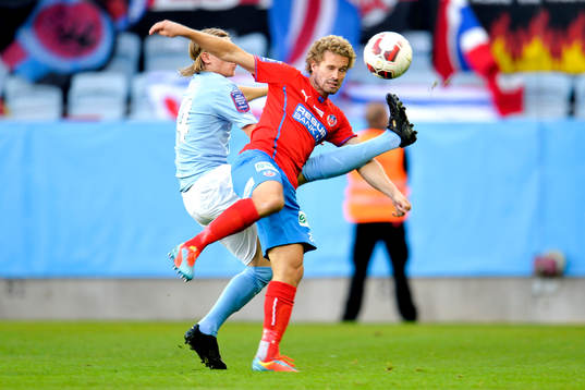 Helsingborgs Christoffer Andersson och Malmö FFs Simon