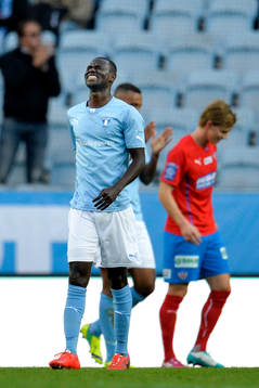 Malmö FFs Enock Kofi Adu deppar