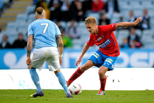 Helsingborgs Johan Mårtensson och Malmö FFs Magnus