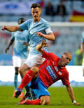 Malmö FFs Markus Rosenberg och Helsingborgs Mattias