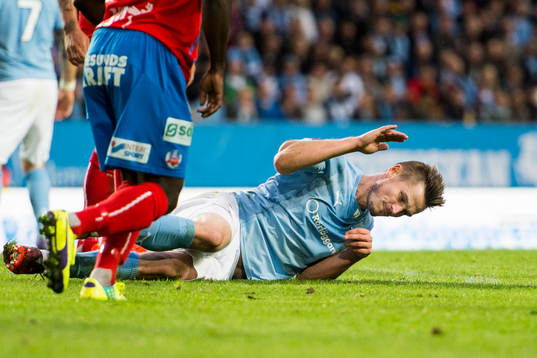 Malmö FFs Markus Rosenberg deppar