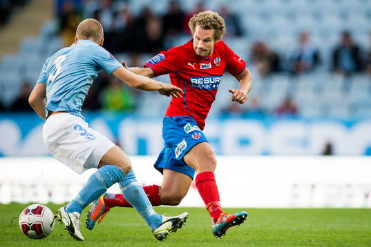Malmö FFs Anton Tinnerholm och Helsingborgs Christoffer