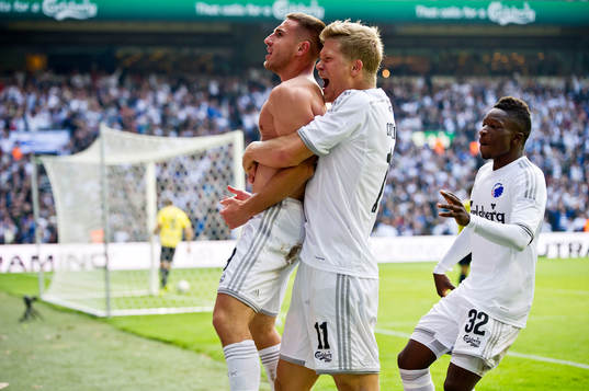 Baskim Kadrii, FCK Andreas Cornelius, FCK Danny Amankwaa,