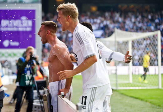 Baskim Kadrii, FCK Andreas Cornelius, FCK Danny Amankwaa,