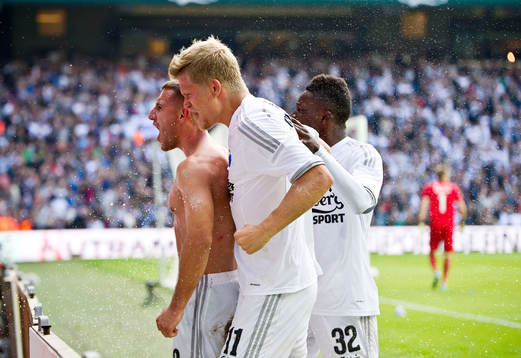 Baskim Kadrii, FCK Andreas Cornelius, FCK Danny Amankwaa,