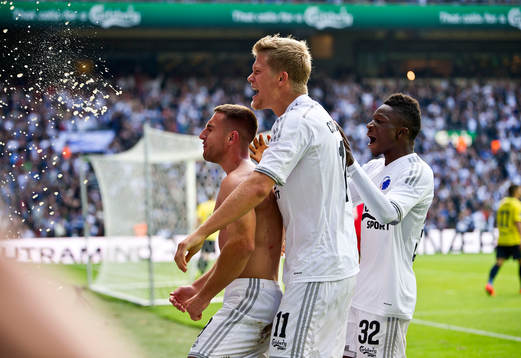Baskim Kadrii, FCK Andreas Cornelius, FCK Danny Amankwaa,