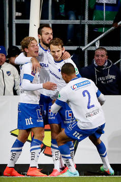 Norrköpings spelare jublar