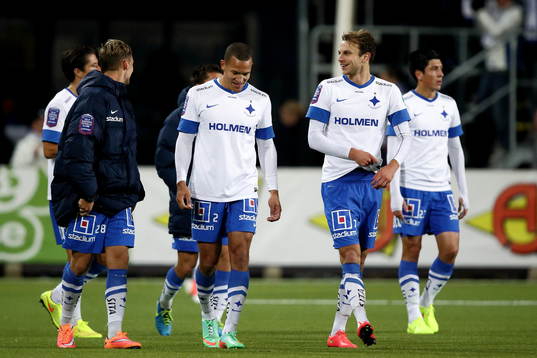 Norrköpings spelare, från vänster Linus Wahlqvist,