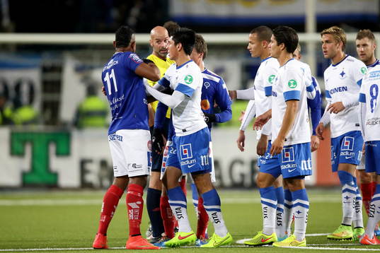 Åtvidabergs Ricardo Santos reagerar